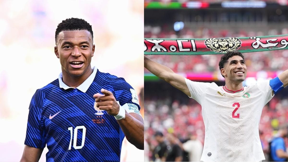 Mbappé junto a Hakimi| EP