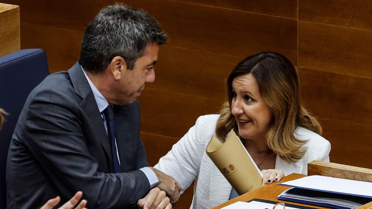 El expresidente de la Generalitat Valenciana Carlos Mazón y la alcaldesa de Valencia, María José Catalá. EP.