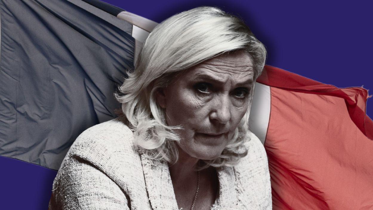 La dirigente de Agrupación Nacional, Marine Le Pen. Elaboración propia.