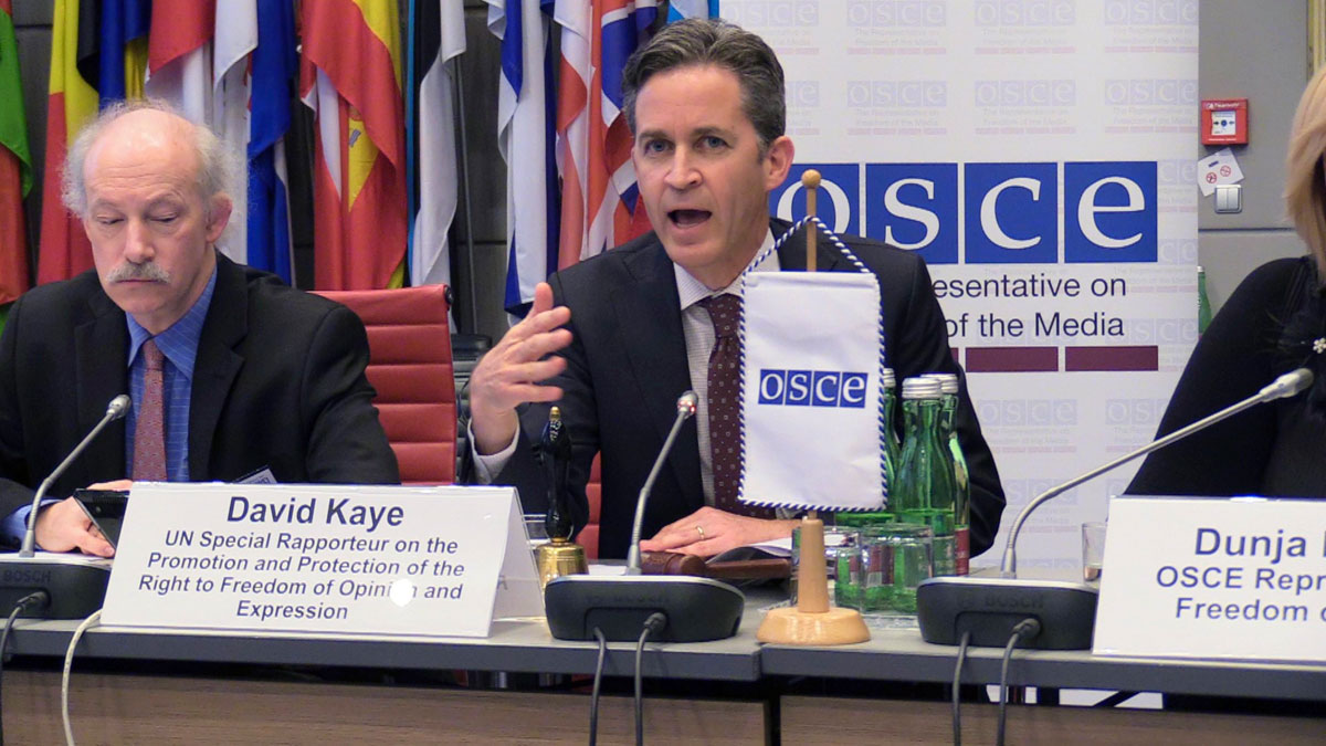 El relator de la ONU, David Kaye