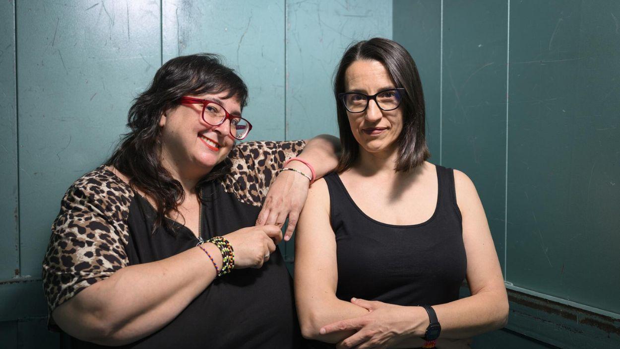 Las periodistas Sara Plaza y Patricia Guerrero.  