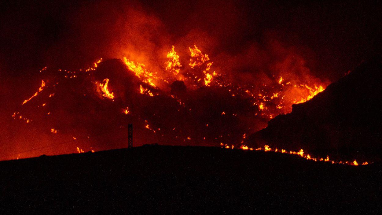 El incendio forestal de los Gallardos en la noche del viernes al sábado / EP