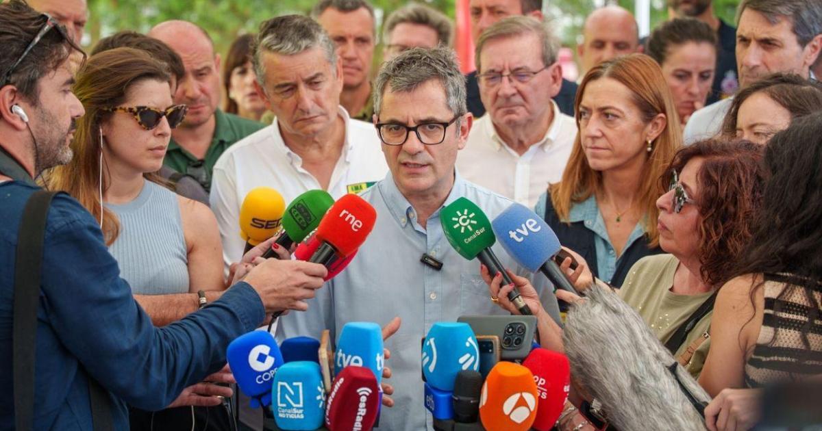 Bolaños defiende la coordinación institucional ante el incendio de Los Gallardos y evita cuestionar el uso de Es-Alert