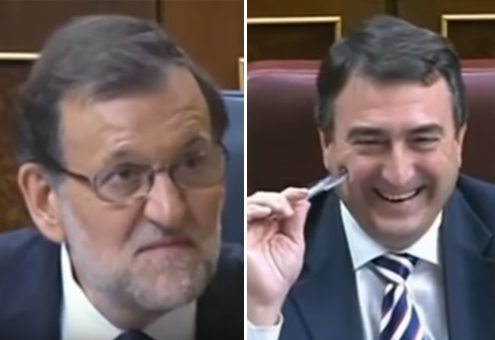 Mariano Rajoy y Aitor Esteban.