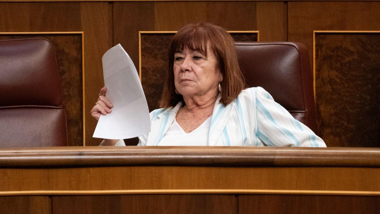 La presidenta del PSOE, Cristina Narbona, en el Congreso de los Diputados, a 10 de junio de 2026, en Madrid. EP.