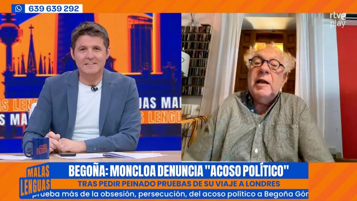 Jesús Cintora y Ernesto Ekaizer en 'Malas Lenguas'. RTVE. 