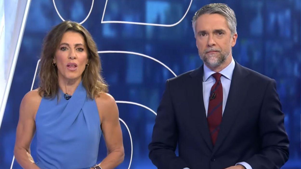 Ángeles Blanco y Carlos Franganillo. Mediaset
