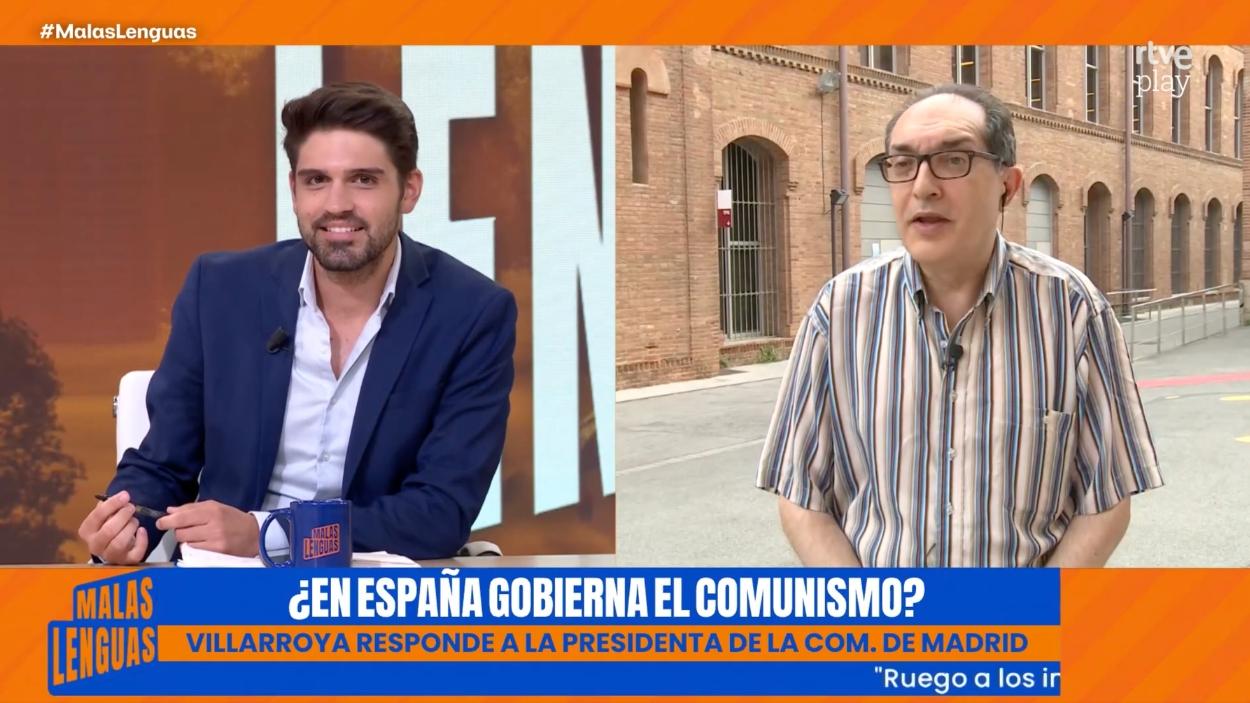 Hugo Pereira y José Miguel Villaroya en 'Malas Lenguas'. RTVE. 