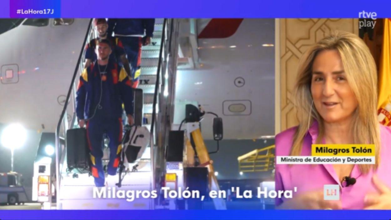 Milagros Tolón en 'La Hora de La 1'. TVE