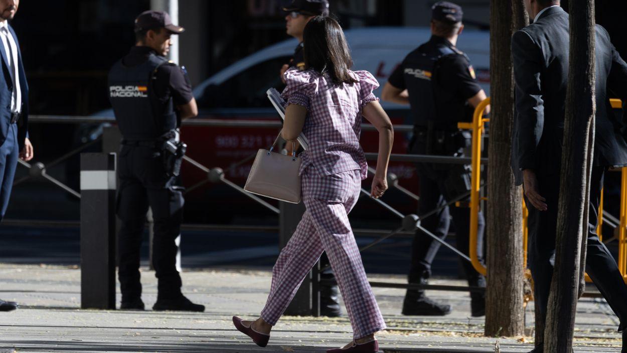 Mercedes González declara como investigada ante el juez del ‘caso Leire Díez’. EP.