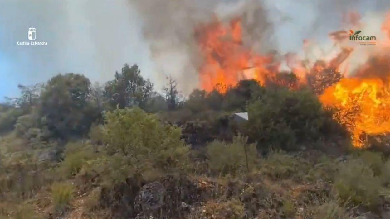 Incendio en La Mierla en Guadalajara. EP.