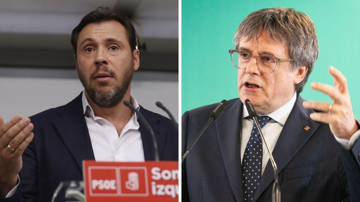 Óscar Puente y Carles Puigdemont. EP.