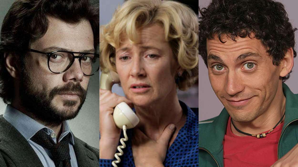 Álvaro Morte como El Profesor, Ana Duato como Mercedes Alcántara y Paco León como el Luisma