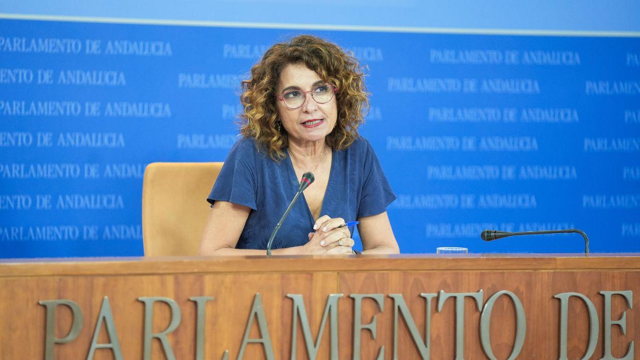 La secretaria general del PSOE-A y portavoz del Grupo Parlamentario Socialista, María Jesús Montero / EP