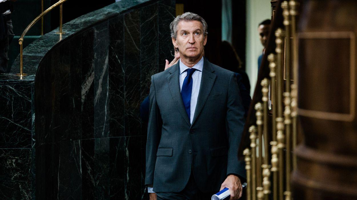 El presidente del Partido Popular, Alberto Nuñez Feijóo. EP.