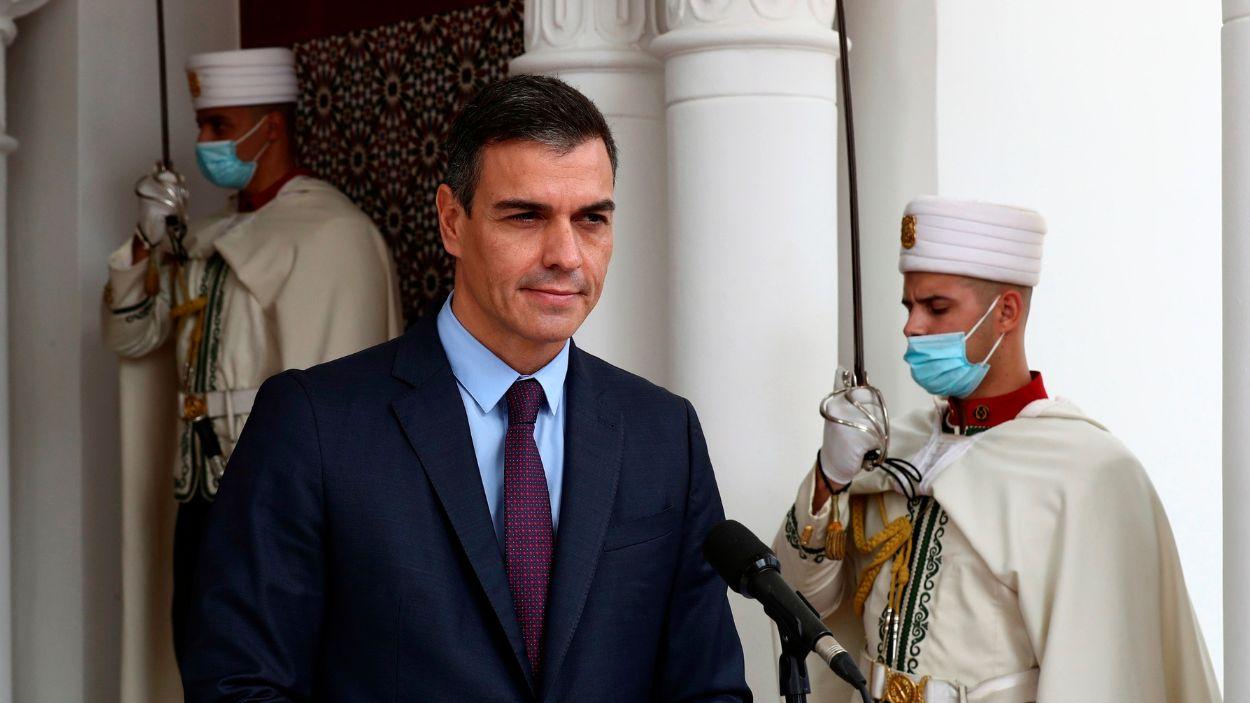 El presidente del Gobierno, Pedro Sánchez en Argelia. EP.
