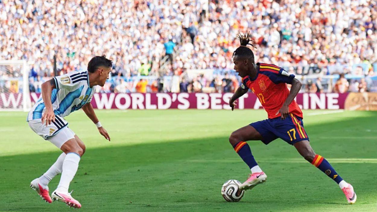 Nico Williams durante la final del Mundial