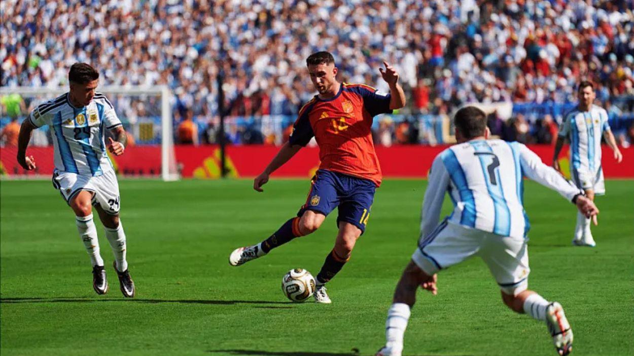 Laporte durante la final del Mundial