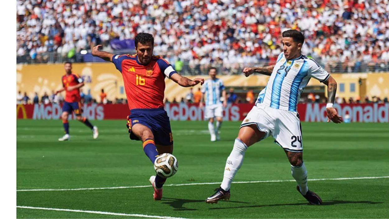 Rodri durante la final del Mundial