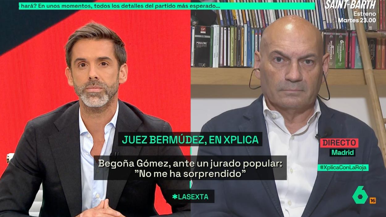 José Yélamo y el juez Bermúdez en 'laSexta Xplica'. ATRESMEDIA. 