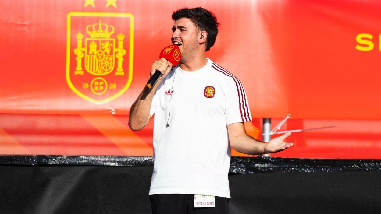 Dani Gordo, speaker de la Selección. Dani Gordo