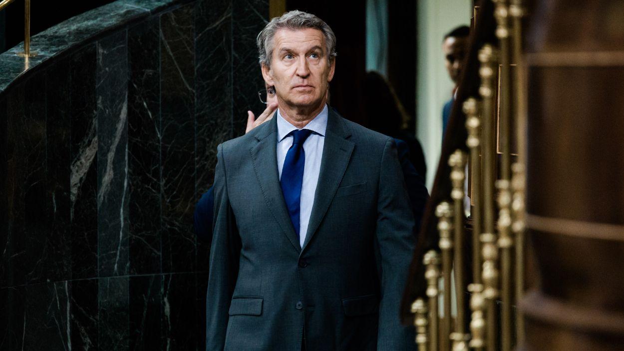 El presidente del Partido Popular, Alberto Nuñez Feijóo. EP.