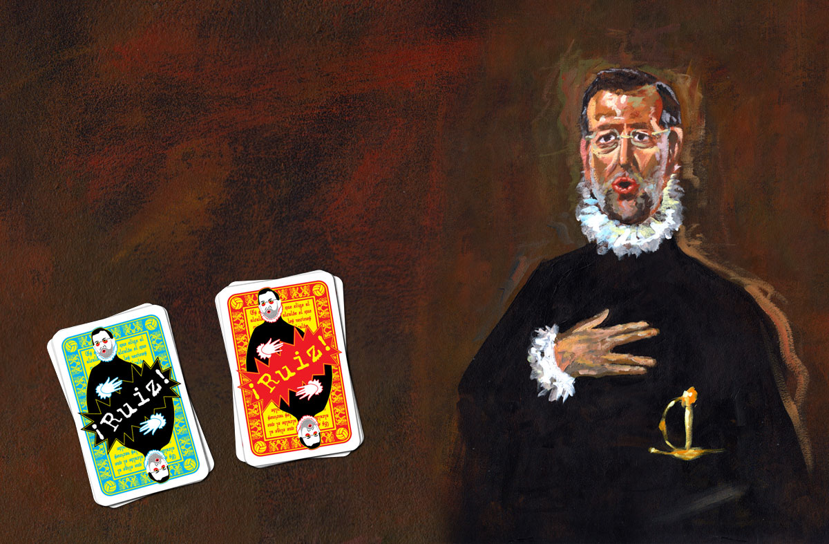 Imagen de "¡Ruiz!", el juego de cartas inspirado en las frases de Mariano Rajoy. 
