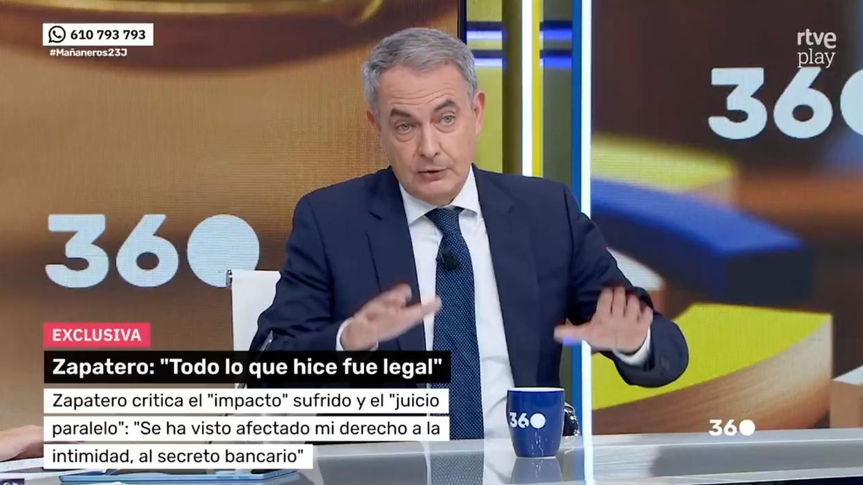 José Luis Rodríguez Zapatero en 'Mañaneros 360'. RTVE. 