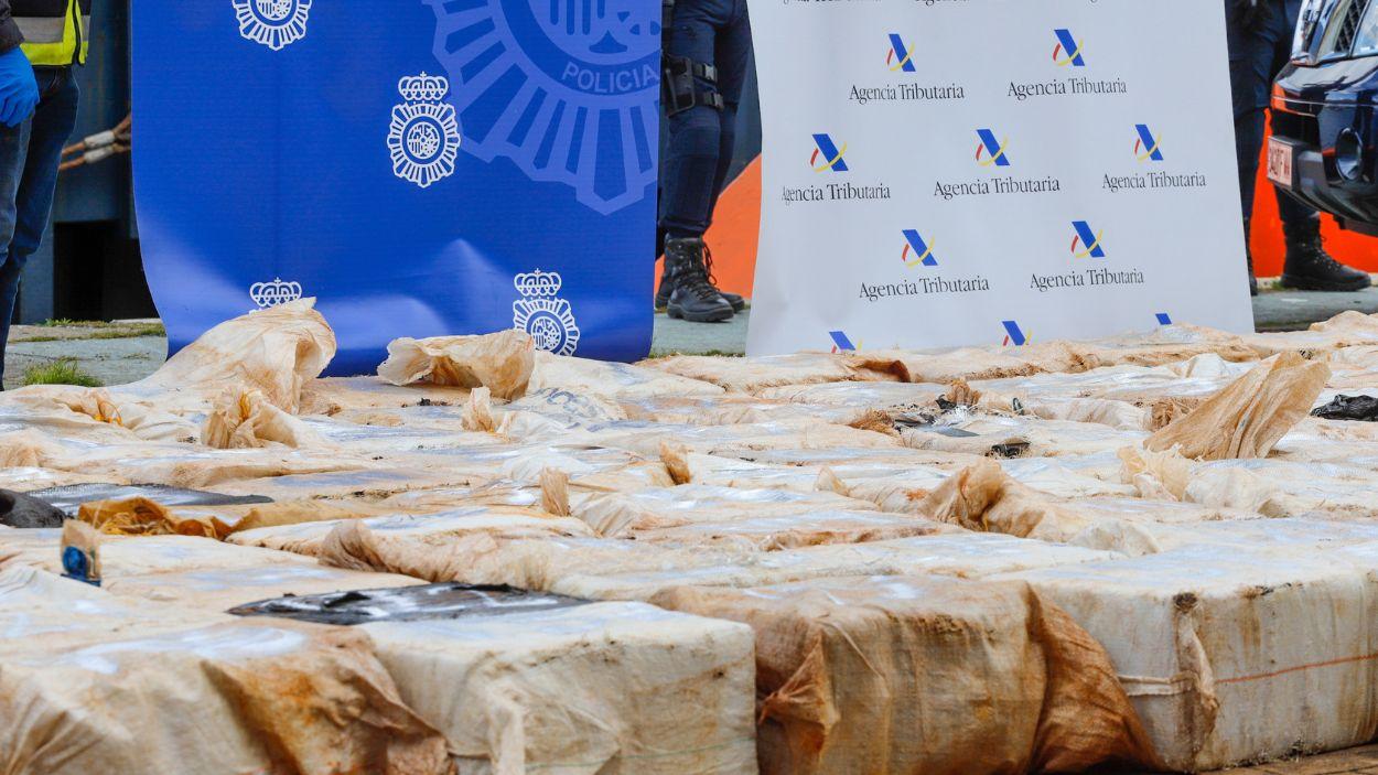 Cocaína interceptada en un buque mercante que transportaba. EP/Archivo.