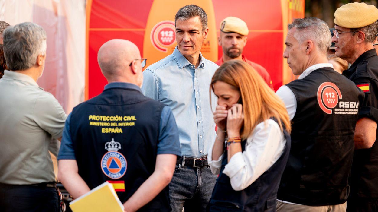 El presidente del Gobierno, Pedro Sánchez, visita las zonas afectadas por los incendios de Madrid y Ávila. Europa Press.