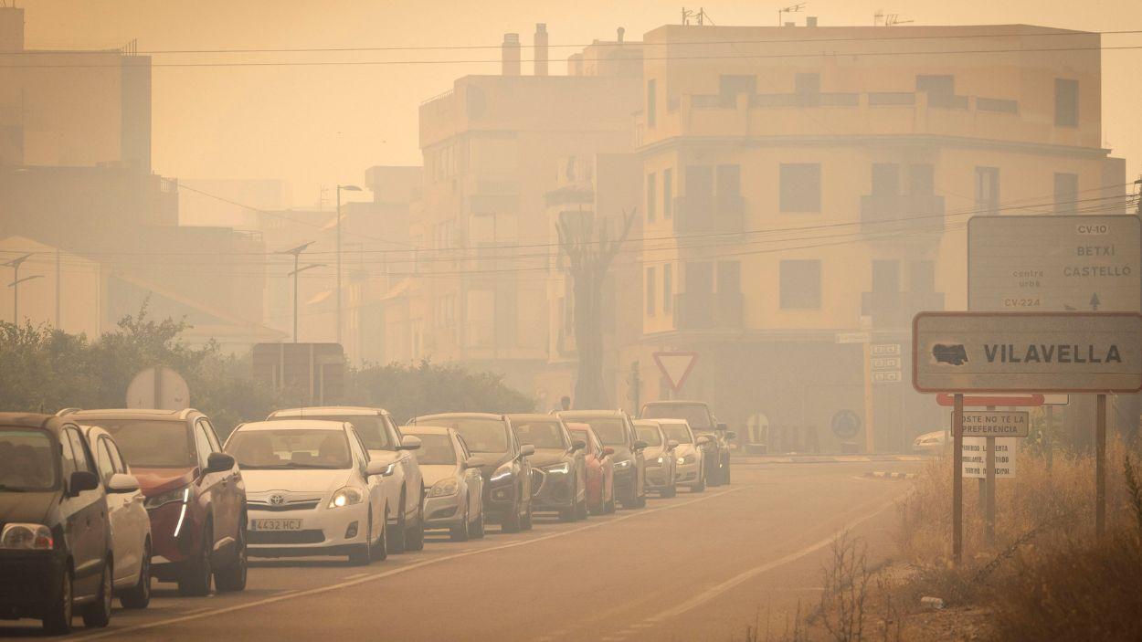 Una población desalojada por el incendio de Castellón. Europa Press.