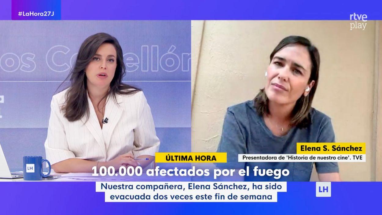 Elena Sánchez en 'La Hora de La 1'. RTVE.