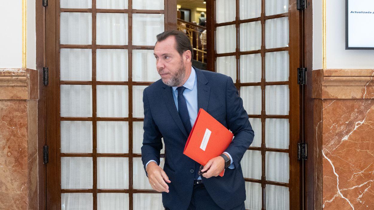 El ministro de Transportes y Movilidad Sostenible, Óscar Puente, durante la celebración de una sesión extraordinaria del Pleno del Congreso de los Diputados, a 23 de julio de 2026, en Madrid. EP.