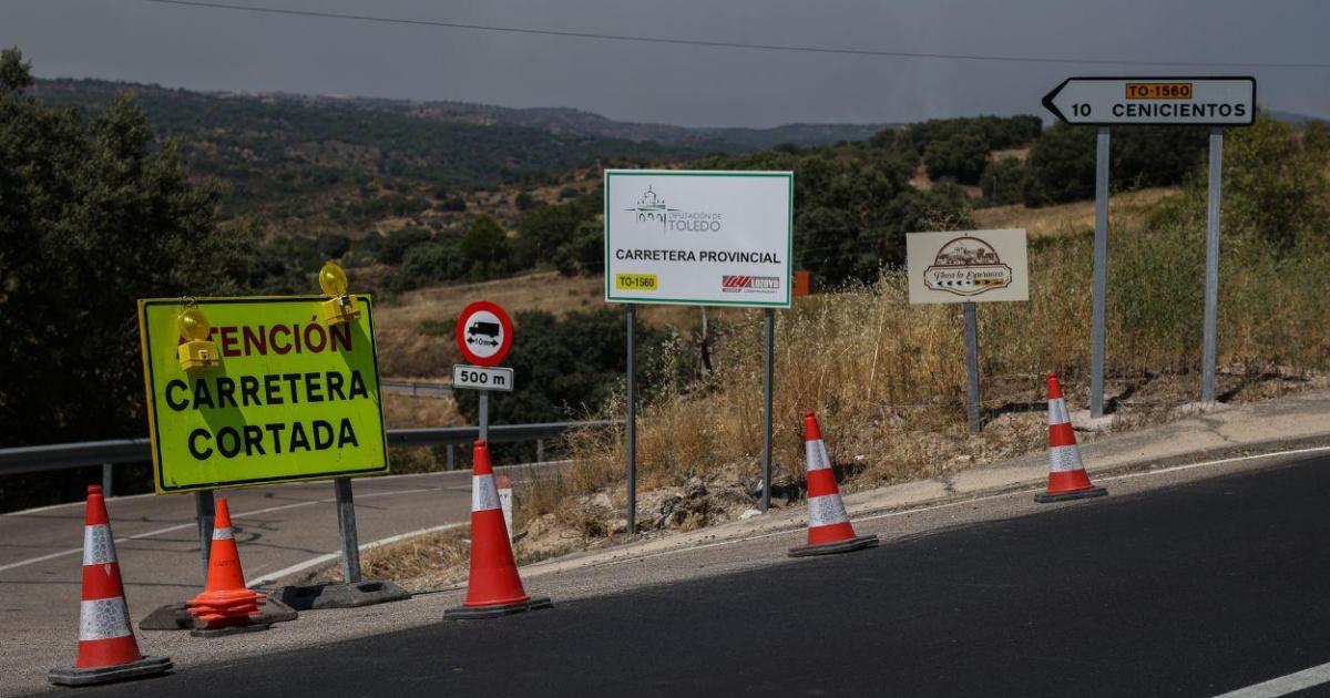 Estas son todas las carreteras cortadas por los incendios en Madrid, Ávila, Toledo y Castellón