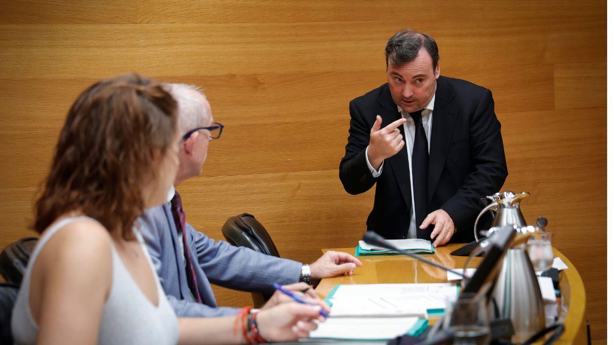 El diputado de Vox, David Muñoz, en Les Corts. EP.