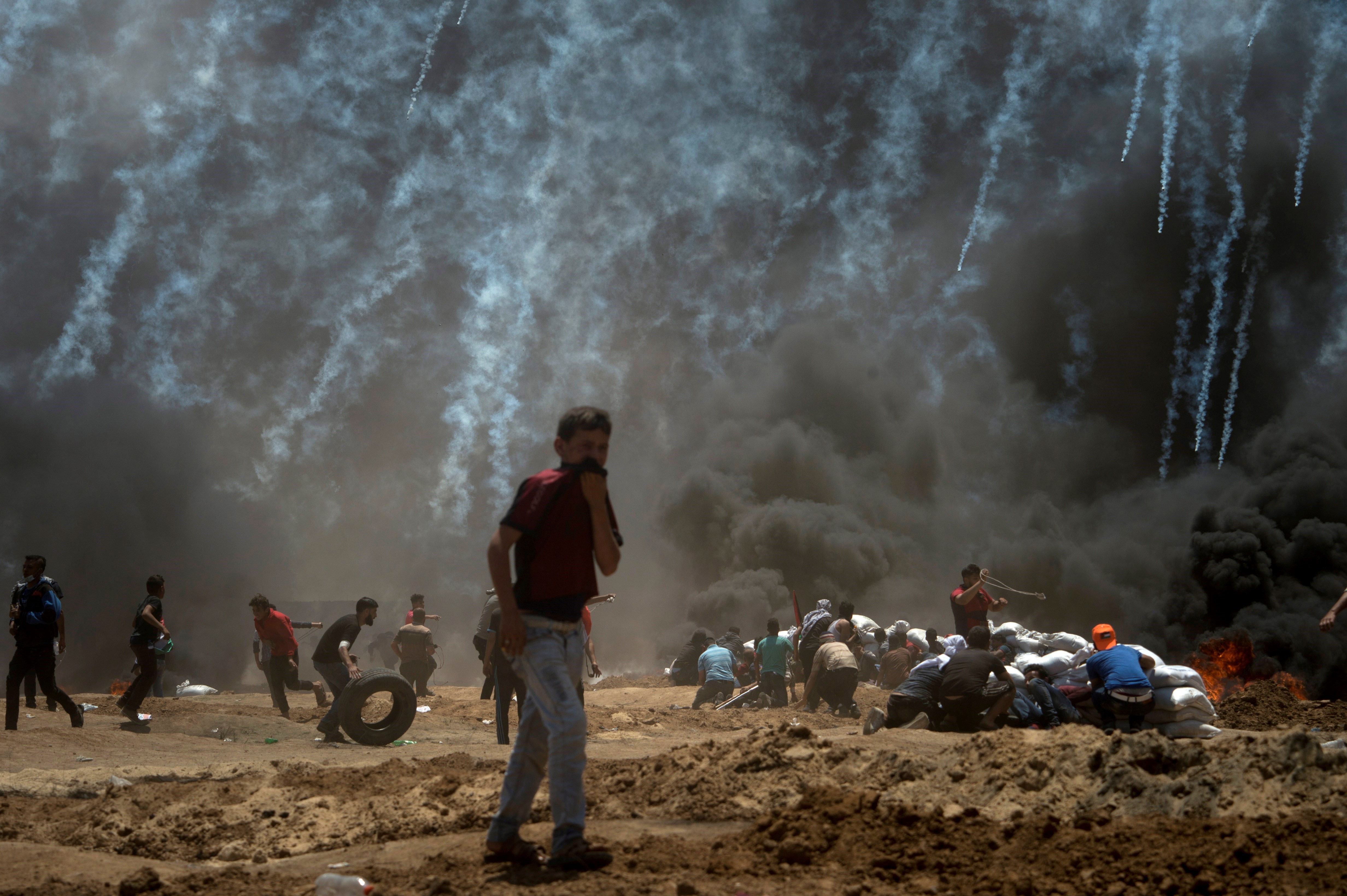 52 palestinos han muerto ante los disparos del ejército israelí. 