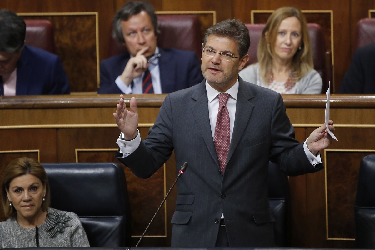 El ministro de Justicia, Rafael Catalá, en el Congreso de los Diputados