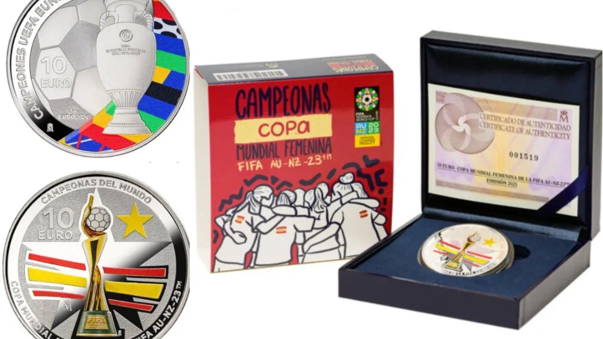Monedas que se acuñaron por el Mundial femenino y la Eurocopa de 2024| X