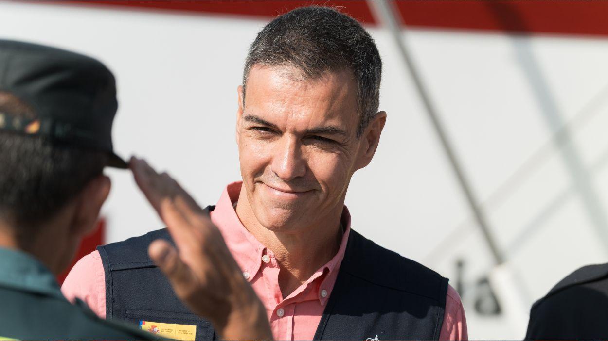 El presidente del Gobierno, Pedro Sánchez, durante una visita al Puesto de Mando Avanzado (PMA) por los incendios forestales de Madrid, a 29 de julio de 2026, en Navalcarnero, Madrid (España). EP.