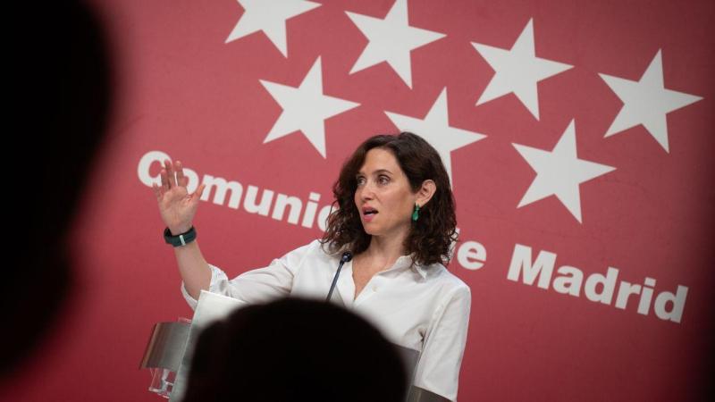 La presidenta de la Comunidad de Madrid, Isabel Díaz Ayuso, durante una reunión extraordinaria del Consejo de Gobierno de la Comunidad de Madrid, en la Real Casa de Correos, a 29 de julio de 2026. EP.