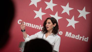 La presidenta de la Comunidad de Madrid, Isabel Díaz Ayuso, durante una reunión extraordinaria del Consejo de Gobierno de la Comunidad de Madrid, en la Real Casa de Correos, a 29 de julio de 2026. EP.