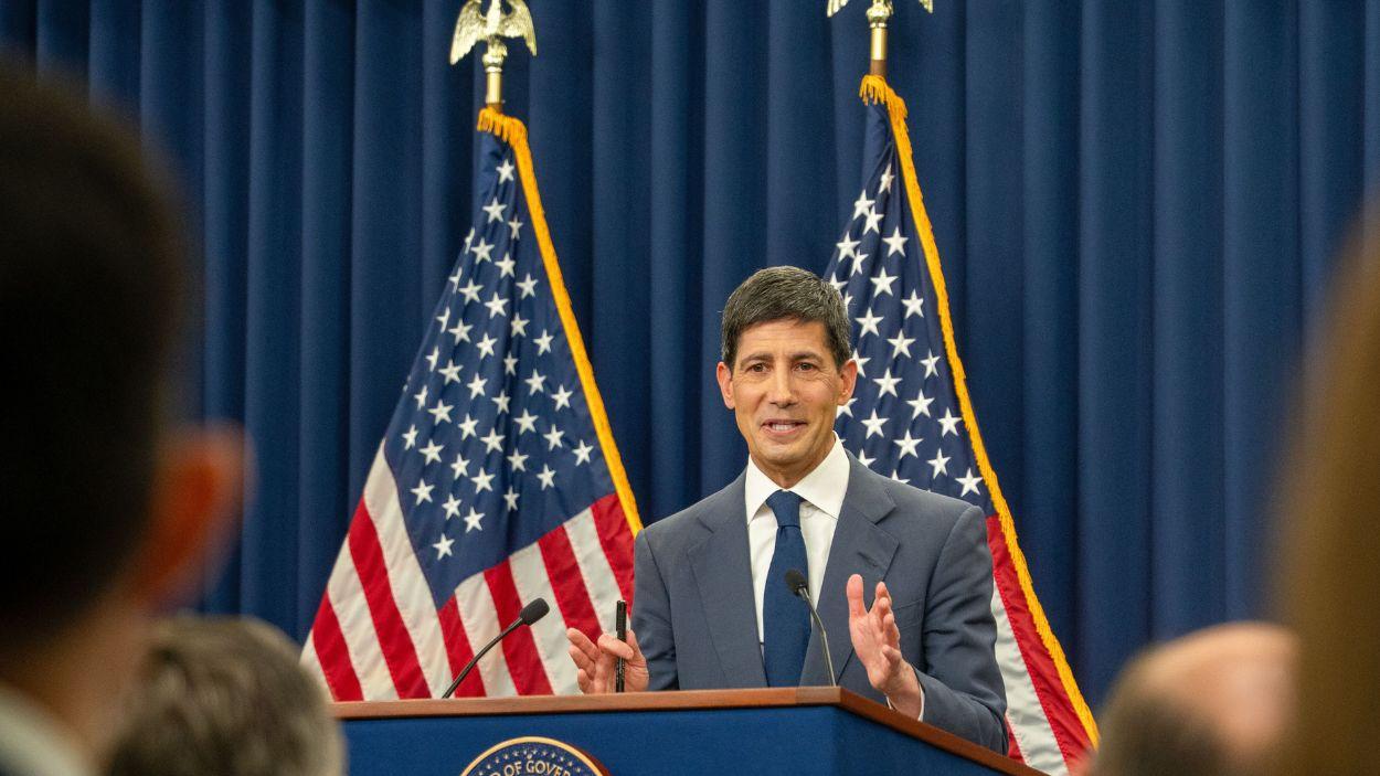 El presidente de la Reserva Federal de Estados Unidos, Kevin Warsh, en una comparecencia de prensa desde Washington. EP.