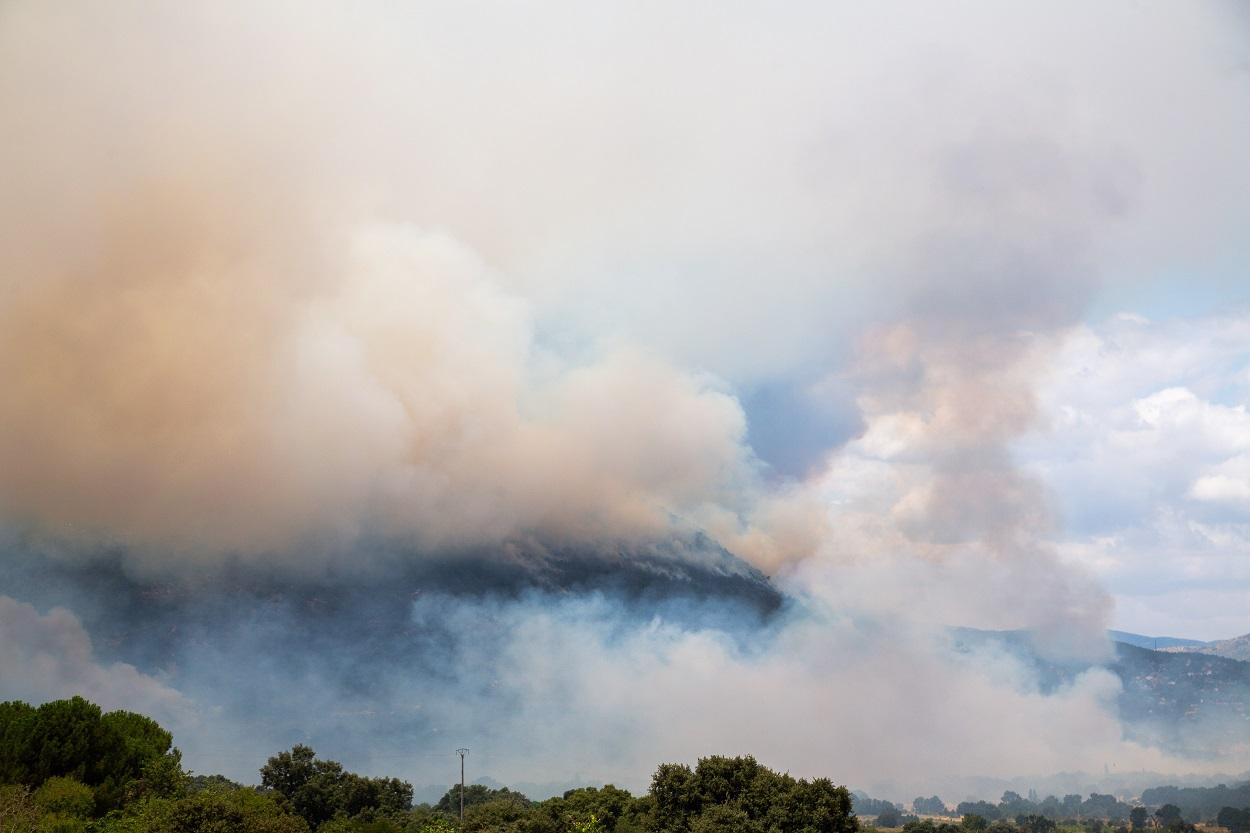 Imagen del incendio tomada desde Pinar de Almorox (Toledo). Tamara Rozas