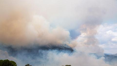 Imagen del incendio tomada desde Pinar de Almorox (Toledo). Tamara Rozas