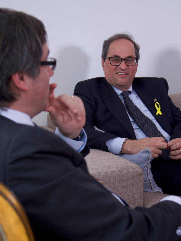 Carles Puigdemont y Quim Torra en Berlín el jueves pasado.