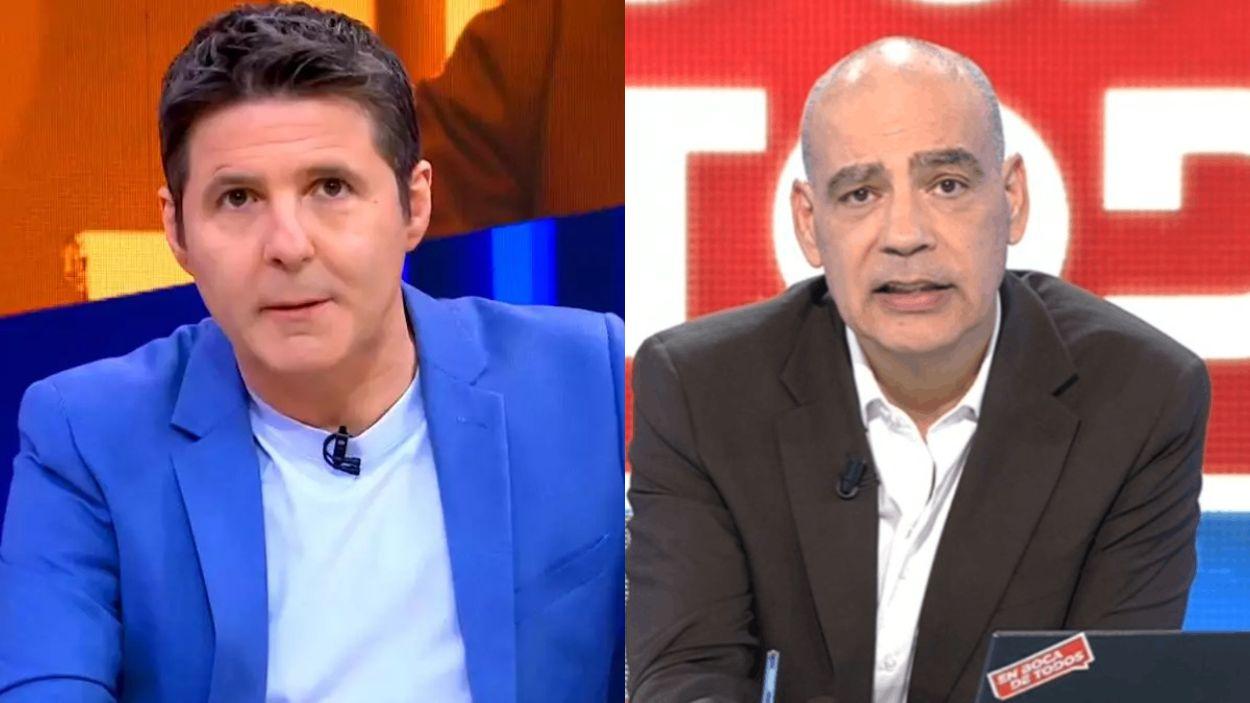 Jesús Cintora y Nacho Abad. RTVE/MEDIASET