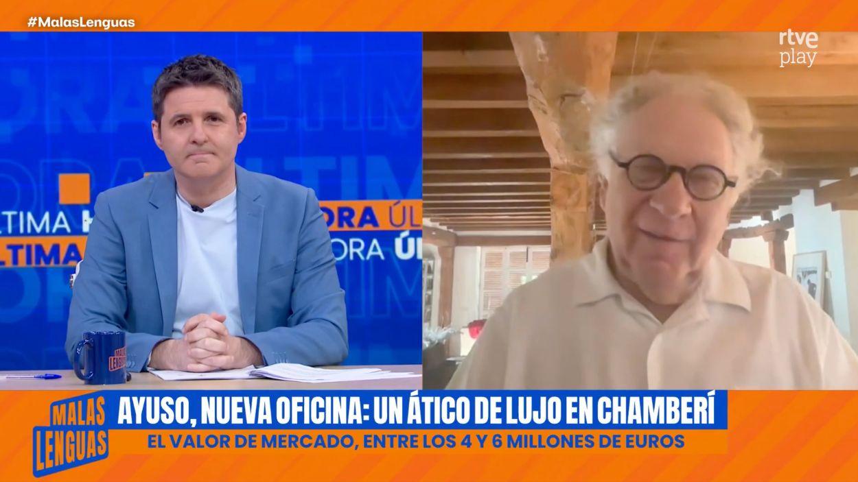 Jesús Cintora y Ernesto Ekaizer en 'Malas Lenguas'. RTVE.