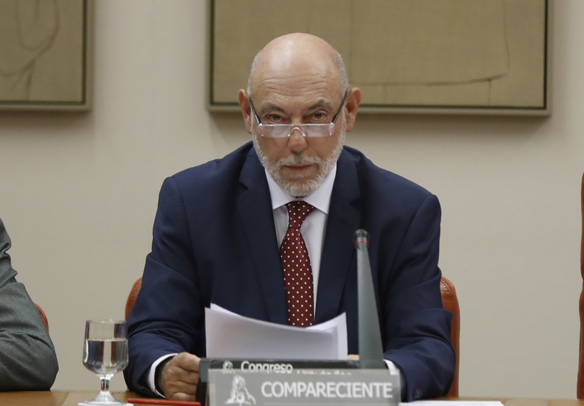 El fiscal general del Estado, José Manuel Maza, comparece ante la Comisión de Justicia del Congreso de los Diputados para aclarar la gestión del denominado caso Lezo