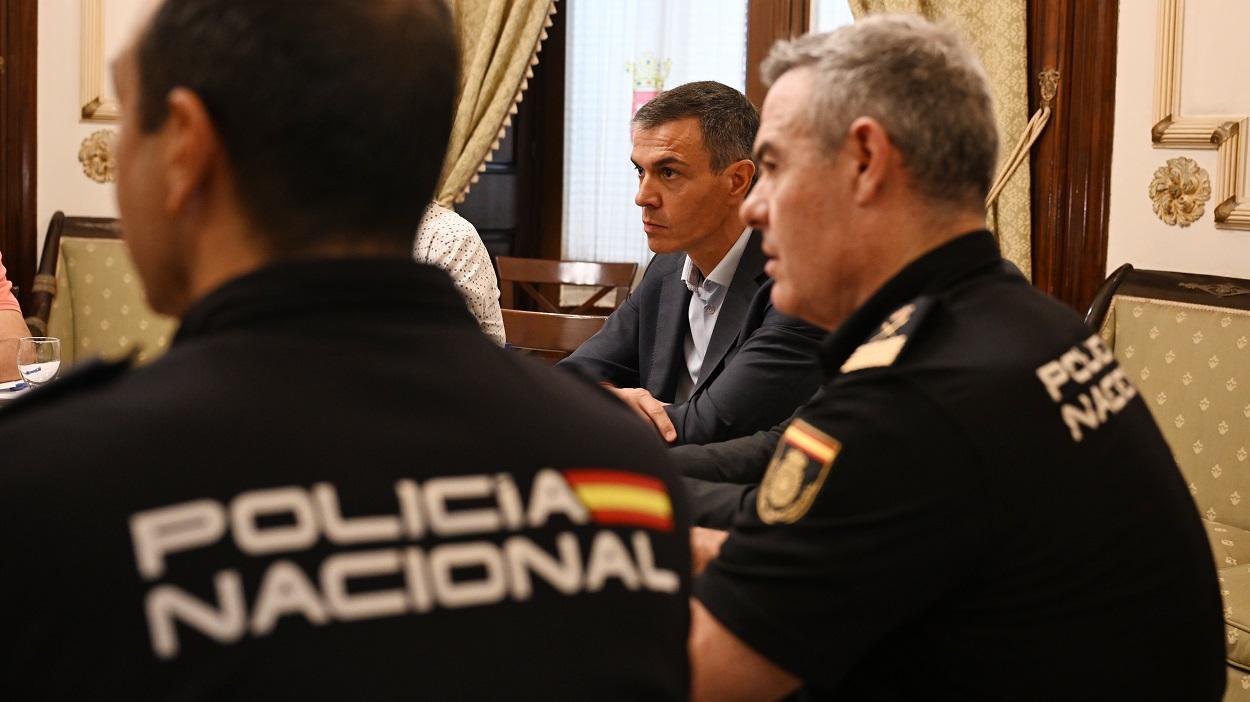 El presidente del Gobierno, Pedro Sánchez, durante una reunón, a 31 de julio de 2026, en Ceuta (España). EP
