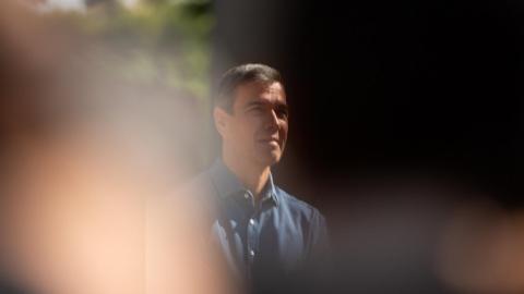 Pedro Sánchez comparece en el Centro de Mando de Navaluenga (Ávila). Tamara Rozas